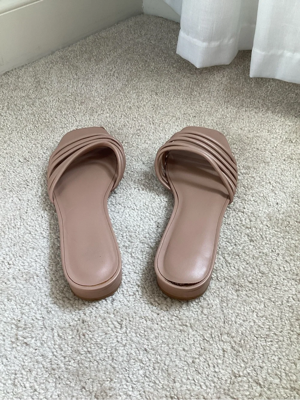 a new day Jane Strappy Slide Sandals in Nude